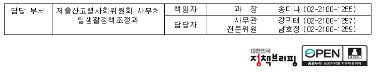 담당부서 및 담당자 전화번호 이미지